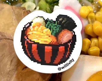 Pixel Art Ramen Sticker