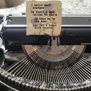 Valentine's Cards Original Poems Typewritten