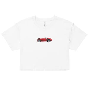 Vintage Red Racer Cropped Tee - Motorsports Fan Gift, Formula 1 T-Shirt, Motorsport Apparel
