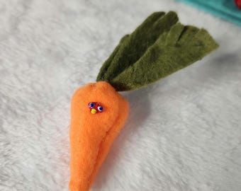 carrot furby inspired plush oddbody handmade