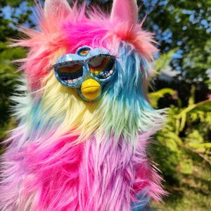 posable long furby inspired hand made approximately three feet oddbody furbies