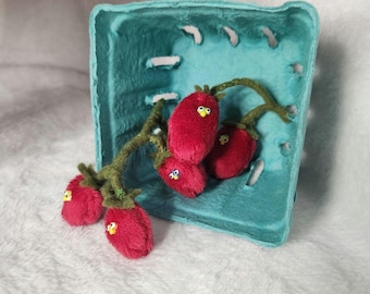 tomato furby inspired plush oddbody handmade