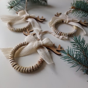 Ensemble de décorations pour sapin de Noël : décoration tissée unique, cadeau de Noël