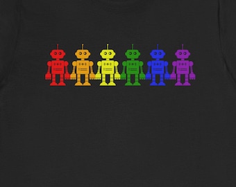 Rainbow Robot T-Shirt | Robotics Shirt | STEM Teacher Tee | Coding Shirt | Engineer Gift | Computer Science Shirt | Colorful Robot | LGBTQ