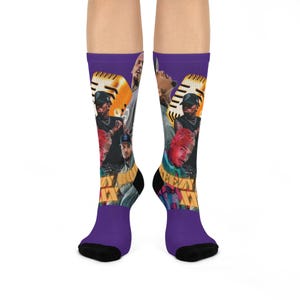 Chris Brown Breezy Bowl Fan Socks 20th Anniversary Edition | Collage Crew Socks in 6 Colors