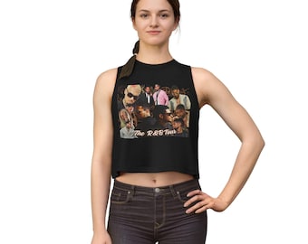 Top corto para mujer de la gira de R&B / Camiseta sin mangas con estampado de artistas de soul retro