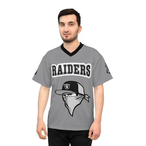 Raiders Fan Jersey Just Win Baby Tee Raider Nation Game Day Shirt | Unisex Black & Silver Football Apparel