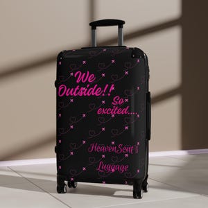 We Outside Personalized Travel Suitcase  Custom Rolling Luggage for Stylish Jetsetters