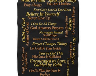 Glaube Decke: Christliche Affirmationen & Bibelverse - Gebetsgeschenk