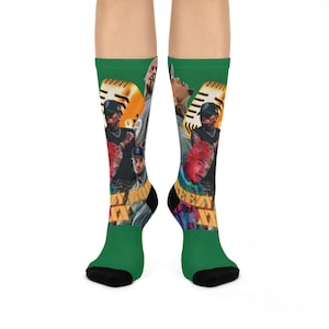 Chris Brown Breezy Bowl Fan Socks 20th Anniversary Edition | Collage Crew Socks in 6 Colors