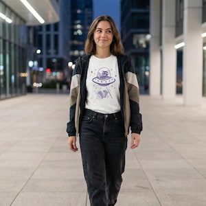 Raccoon UFO T-Shirt | Pastel Comfort Colors 1717 Trash Panda Tee