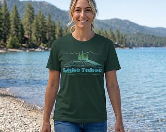 Lake Tahoe T‑Shirt | Wanderlust Hiking Tee | Nature Travel Graphic Shirt