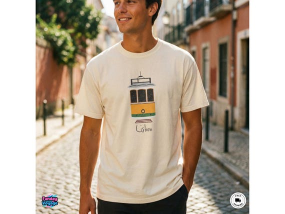 Lisbon Tram T-Shirt – European Travel Souvenir, City Love Shirt