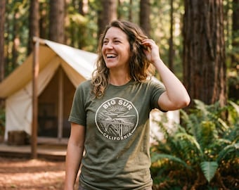 Big Sur Passport Stamp Tee – Unisex Tri-Blend Road Trip Shirt
