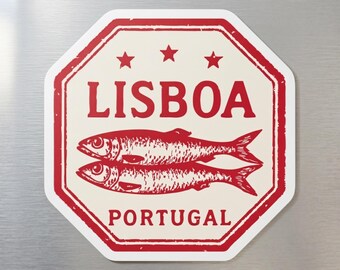Magnete sardina di Lisbona, Portogallo, souvenir di viaggio retrò