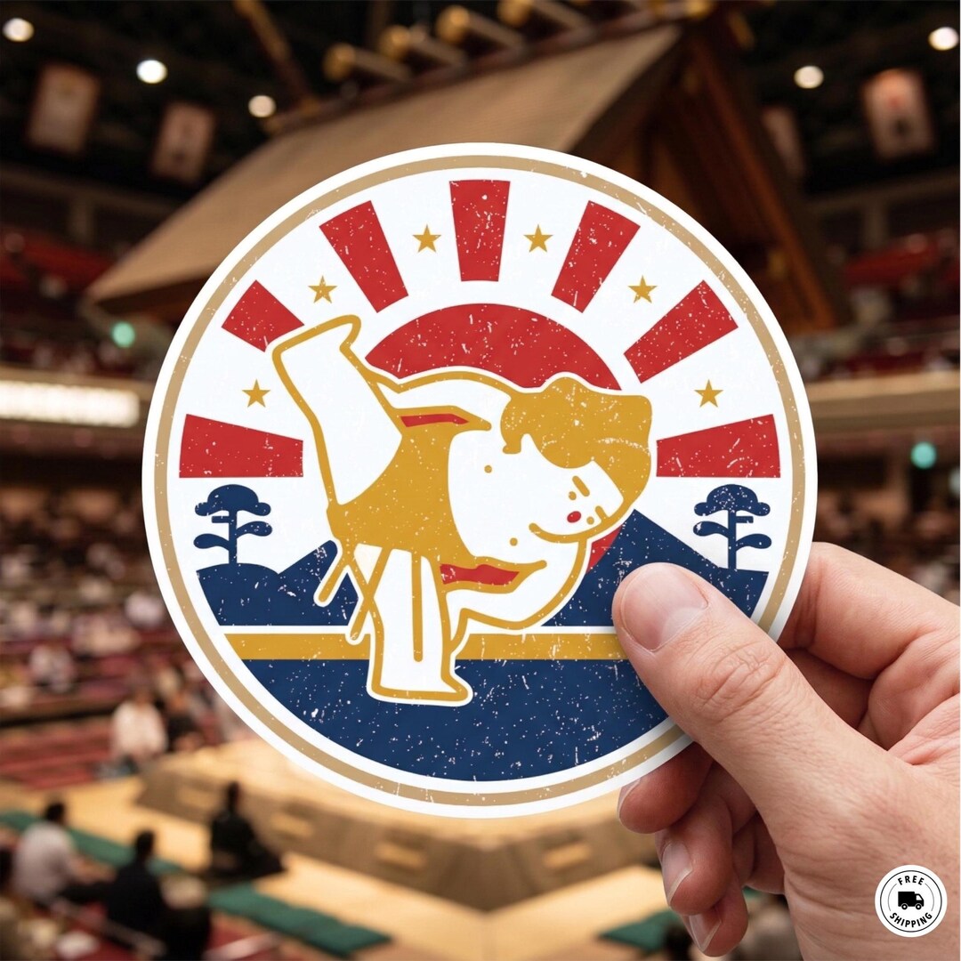 Sumo Wrestling Sticker | Rising Sun Martial Arts Vinyl - Etsy