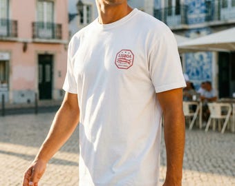 Lissabon Portugal Sardine Stempel Tee, Vintage Travel Shirt