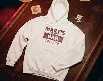 Marys Place Chicago Hoodie | VINTAGE SAURA Sweatshirt | Beunruhigt Grafik Pullover | Unisex Streetwear Geschenk