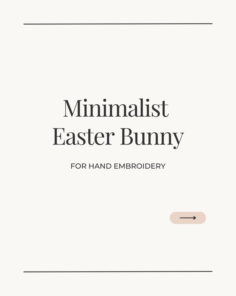 Minimalist Easter Bunny – Hand Embroidery PDF Pattern (5” / 6" / 7"/ 8 ...