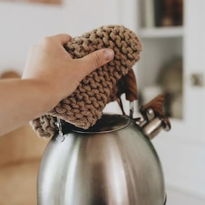 Handcrafted Cotton Rope Trivets with Leather Strap | Heat-Resistant Table Mats | Boho & Rustic Kitchen Decor