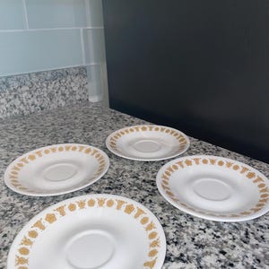 Vintage Corelle by Corning Butterfly Gold saucers