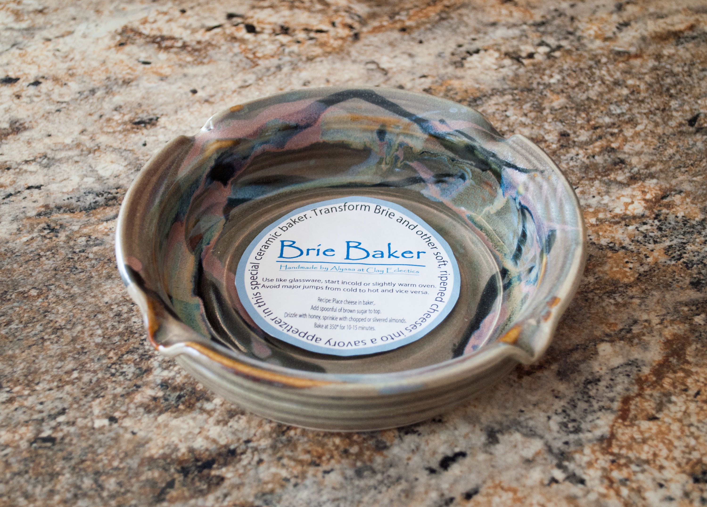Ceramic Brie Baker & Spreader Set