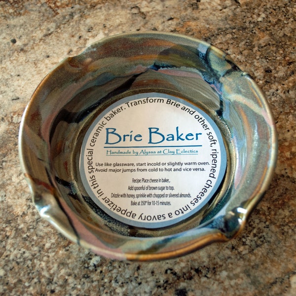 Brie Baker- 8 oz Ceramic/ Pottery- Grey / Gray