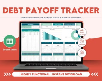 Debt Payoff Tracker: Google Sheets Budget Template (Digital Download)