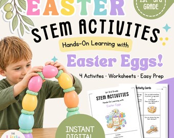 Easter Egg STEM Activities for Kids | 1st-3rd Grade Science Worksheets (Digital Download)
