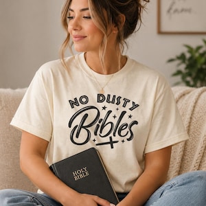 T-Shirt „Keine verstaubten Bibeln“ | Christliches Bibel-Shirt mit Glaubensmotiv