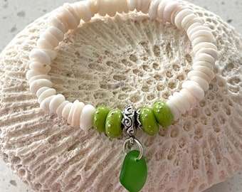 Hawaiian Puka Shell  Stretch Bracelet