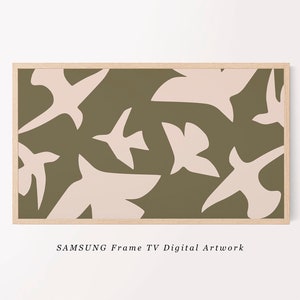 Samsung Frame TV Art | Vintage Abstract Bird TV Art | Large Wall Art Gallery Wall Art | Downloadable Frame TV Art