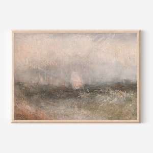Muted Vintage Abstract Oil Painting Downloadable Art | Neutral Wall Art Gallery Wall Print | Aesthetic Room Decor Downloadable Print