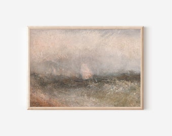 Muted Vintage Abstract Oil Painting Downloadable Art | Neutral Wall Art Gallery Wall Print | Aesthetic Room Decor Downloadable Print