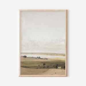 Muted Coastal Wall Art | Downloadable Art Neutral Wall Art | Antique Apartment Decor Gallery Wall Print | Large Ocean Wall Art