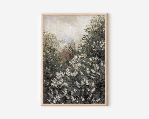 Vintage Floral Landscape Artwork | Downloadable Prints | PRINTABLE Wall Art | Digital Downloads | Modern Farmhouse Decor