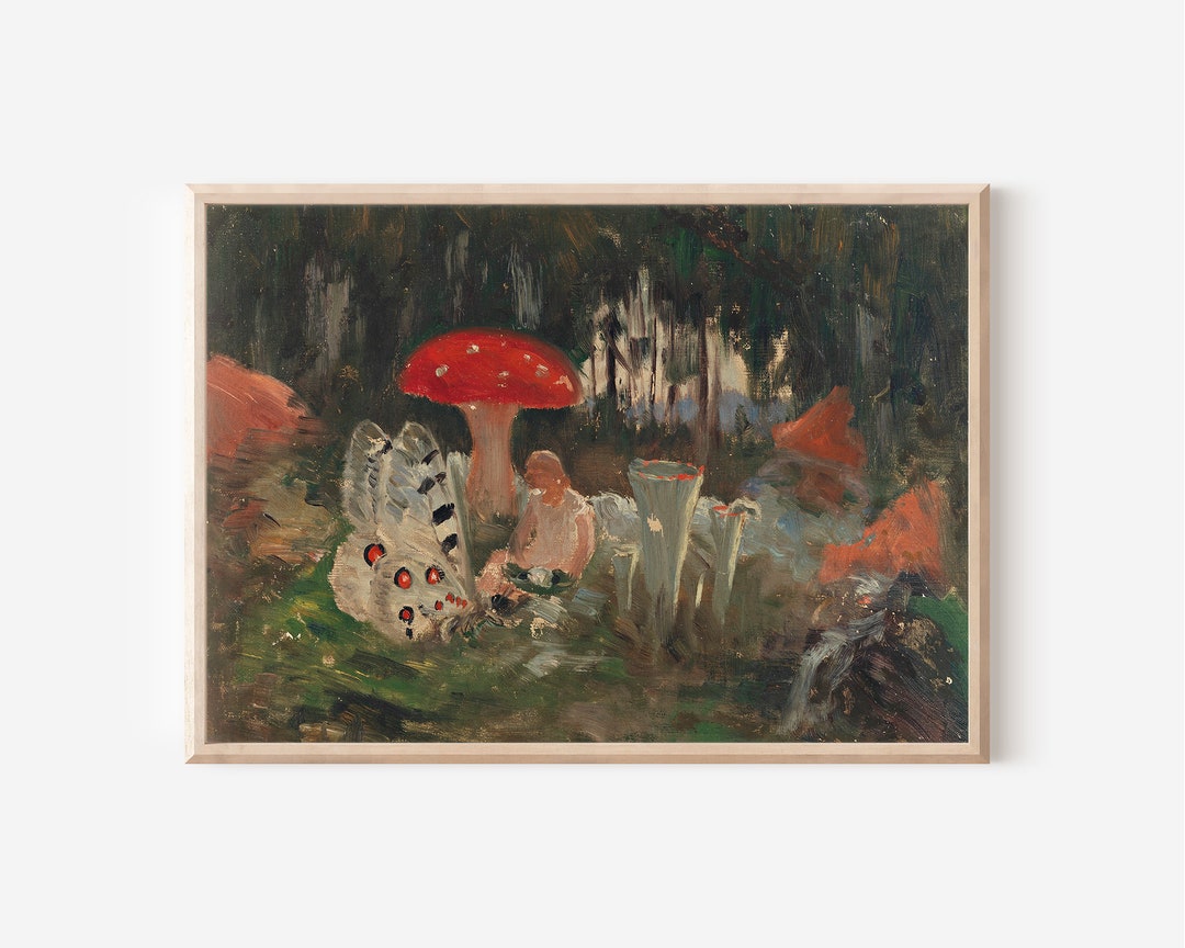 Enchanting Vintage Fairytale Oil Painting | Whimsical Printable Nursery Wall Art | Downloadable Fine Art Print