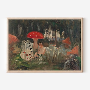 Enchanting Vintage Fairytale Oil Painting | Whimsical Printable Nursery Wall Art | Downloadable Fine Art Print