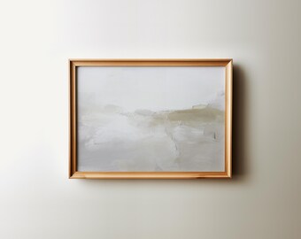 Neutral Abstract Landscape Printable Wall Art | Large Abstract Wall Art | Cottage Core Downloadable Artwork
