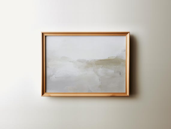 Neutral Abstract Landscape Printable Wall Art | Large Abstract Wall Art | Cottage Core Downloadable Artwork