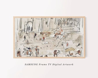 Vintage Abstract Samsung Frame TV Art - Minimalist Cottagecore Digital Download Decor