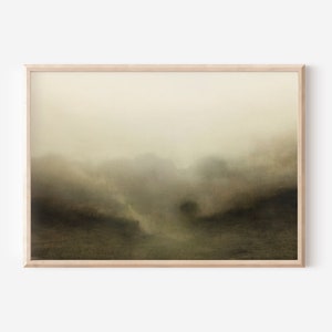 Vintage paysage abstrait imprimable | Grande décoration murale pour galerie d&#39;art à télécharger | Paysage marin de mauvaise humeur à imprimer
