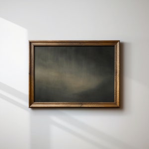 Vintage Abstract Oil Painting Downloadable Print | Modern Farmhouse Moody Landscape Large Wall Art