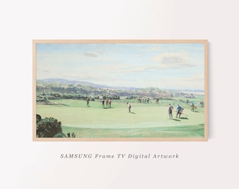 Vintage Golf Painting for Samsung Frame TV | Downloadable Digital Art | Downloadable Artwork for TV  | Digital Wall Art | TV Artwork