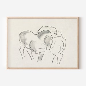 Horse Sketch | Horses | Downloadable Art PRINTABLE | PRINTABLE Wall Art | Digital Prints | Farmhouse Decor | Digital PRINTABLE