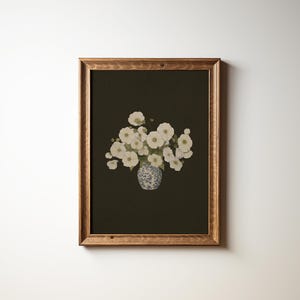 Designer Moody Botanical Downloadable Art | Trendy Wall Art | Cottagecore Decor Floral Wall Art | Instant Download | Spring Home Decor