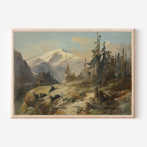 Cottagecore Landscape Wall Art | Vintage Nature Downloadable Art Print | Rustic Countryside Digital Decor for Cozy Home Aesthetic