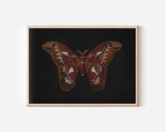 Art mural papillon monarque minimaliste | peinture à l'huile de papillon vintage | Impression téléchargeable botanique antique