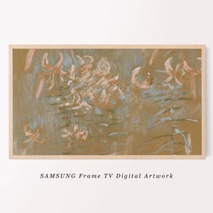 Vintage Abstract Floral Wall Art for Samsung Frame TV | Cottagecore Botanical Downloadable Decor | Floral Samsung TV Wall Art