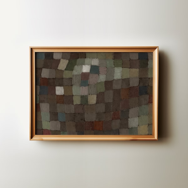 Mid Century Modern Abstract Oil Painting | Vintage Neutral Wall Art | Moody Downloadable Print Large Wall Art